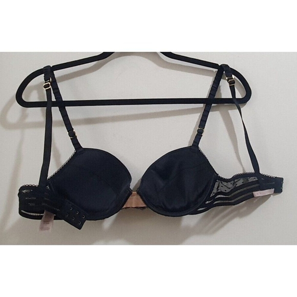 34 C Stella McCartney Isabel Floating Contour Underwire Plunge Silk Bra … - Picture 4 of 11